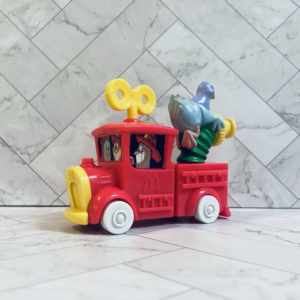 Vintage Animaniacs McDonald's Happy Meal Toy Red Fire Truck The Good Pigeons